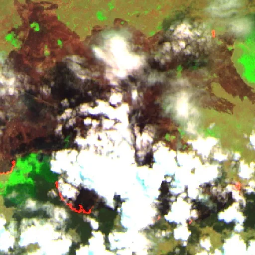 Wildfire near Ribeirão Cascalheira (Sep 16) — Sentinel-2 SWIR (fuego)