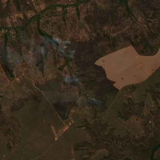 Wildfire near Ribeiro Gonçalves (Aug 25) — Sentinel-2 true color