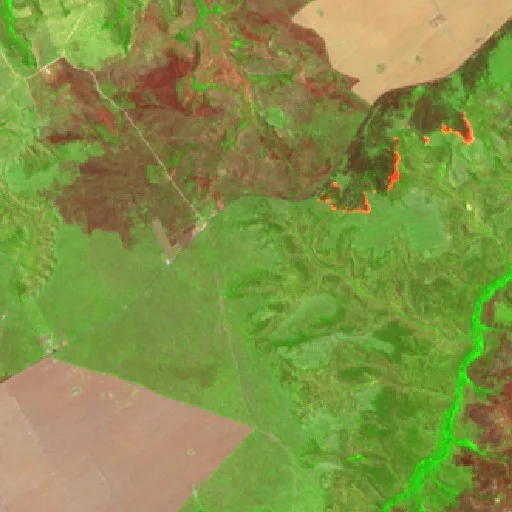 Wildfire near Ribeiro Gonçalves (Sep 17) — Sentinel-2 SWIR (fuego)