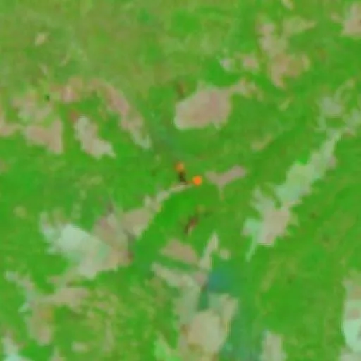 Incendio cerca de Ribeiro Gonçalves (2 ago) — NASA satellite
