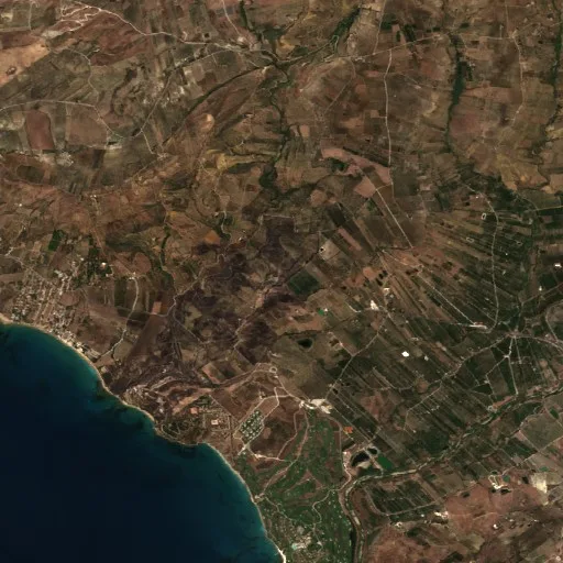 Wildfire near Ribera — Sentinel-2 true color