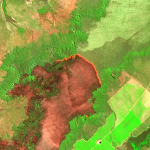 Incendio cerca de Rio da Conceição (22 sep) — Sentinel-2 SWIR (fuego)