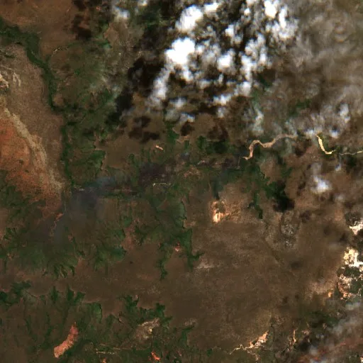 Wildfire near Rio da Conceição (Oct 5) — Sentinel-2 true color