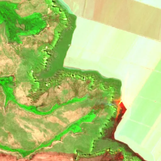 Incendio cerca de Rio da Conceição (18 ago) — Sentinel-2 SWIR (fuego)