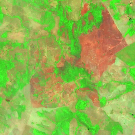 Incendio cerca de Rio dos Bois (26 ago) — Sentinel-2 SWIR (fuego)