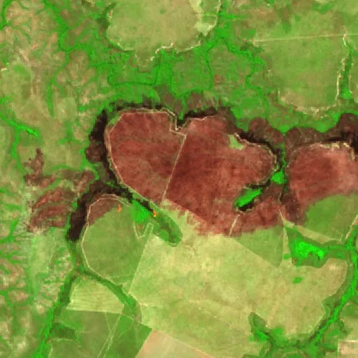 Incendio cerca de Rio Sono (30 jul) — Sentinel-2 SWIR (fuego)