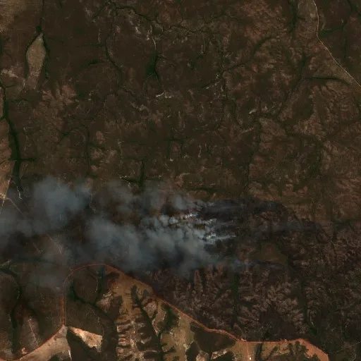 Incendio cerca de Rio Sono (11 ago) — Sentinel-2 true color