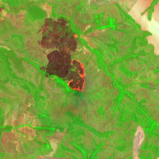 Incendio cerca de Rio Sono (13 sep) — Sentinel-2 SWIR (fuego)