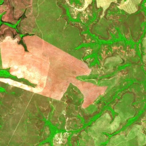 Wildfire near Rio Sono (Jul 23) — Sentinel-2 SWIR (fuego)