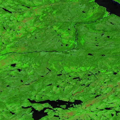 Wildfire near Rivière-Koksoak (Jun 29) — Sentinel-2 SWIR (fuego)