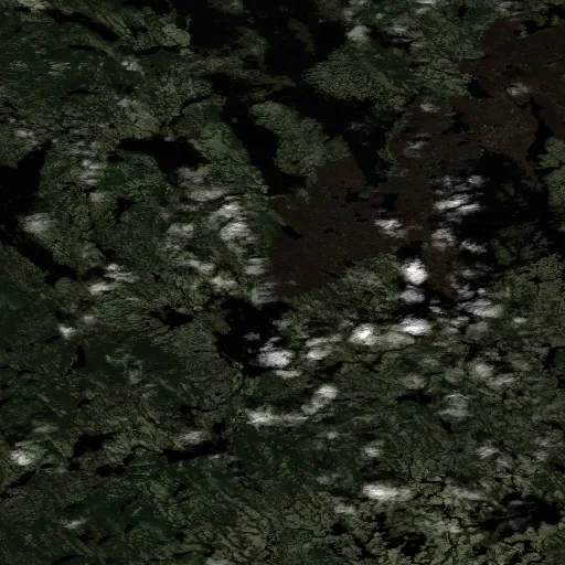 Wildfire near Rivière-Mouchalagane (Jun 29 · W) — Sentinel-2 true color