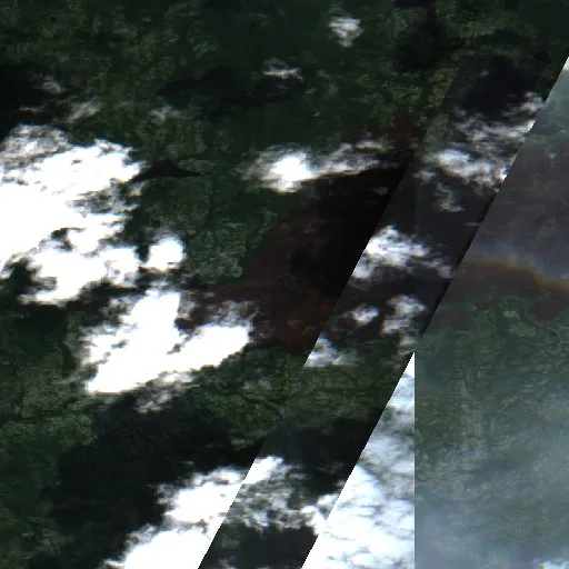 Incendio cerca de Rivière-Mouchalagane (9 jul) — Sentinel-2 true color