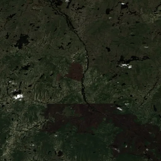 Wildfire near Rivière-Mouchalagane — Sentinel-2 true color