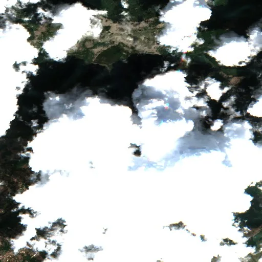 Wildfire near Roccagorga — Sentinel-2 true color