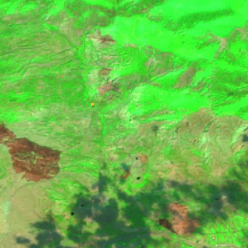 Incendio cerca de Roccella Valdemone — Sentinel-2 SWIR (fuego)