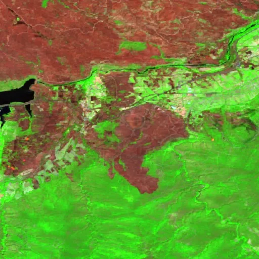 Incendio Wildfire near Rodès (FR) — Sentinel-2 SWIR (fuego)