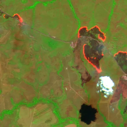 Wildfire near Rosário Oeste — Sentinel-2 SWIR (fuego)