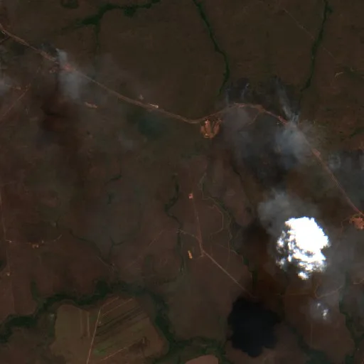 Wildfire near Rosário Oeste — Sentinel-2 true color