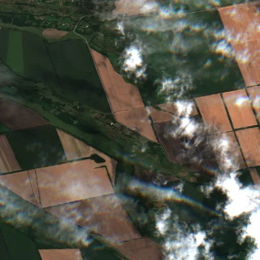Wildfire near Красногвардейское сельское поселение — Sentinel-2 true color