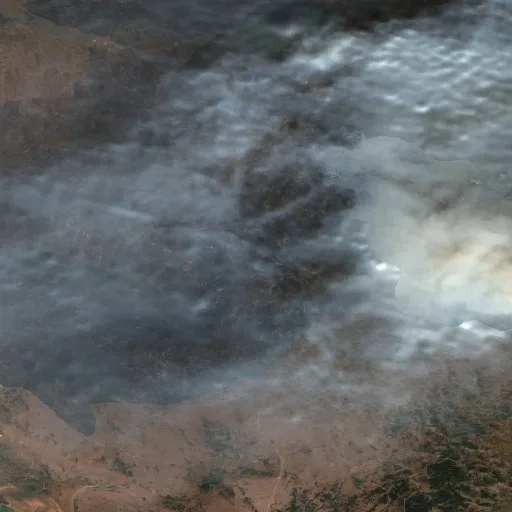 Incendio cerca de Rumboci — Sentinel-2 true color