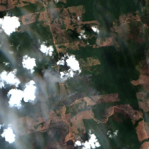 Wildfire near Rurópolis (Oct 12) — Sentinel-2 true color
