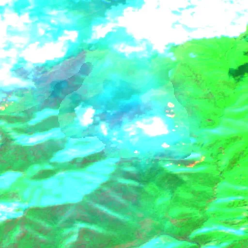 Wildfire near Sabbia — Sentinel-2 SWIR (fuego)