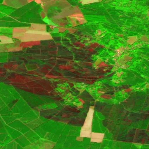 Incendio cerca de Sabres — Sentinel-2 SWIR (fuego)