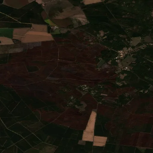 Incendio cerca de Sabres — Sentinel-2 true color