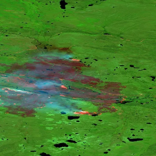 Incendio cerca de Sahtu Region (Jun 16) — Sentinel-2 SWIR (fuego)