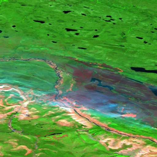 Incendio cerca de Sahtu Region (Jun 13) — Sentinel-2 SWIR (fuego)