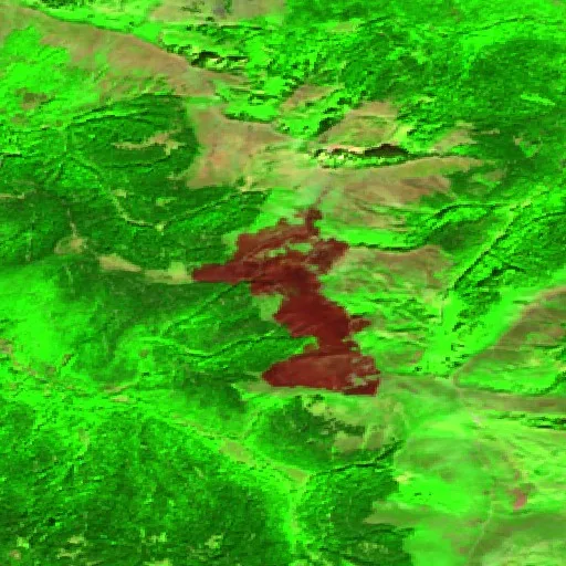 Wildfire near Saint-Lary-Soulan — Sentinel-2 SWIR (fuego)