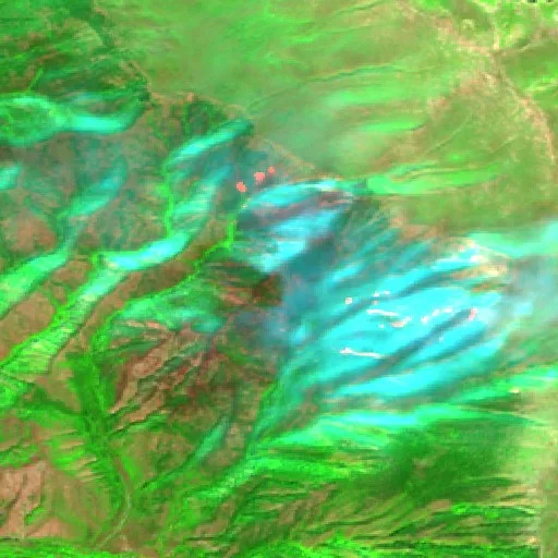 Wildfire near Samokov — Sentinel-2 SWIR (fuego)