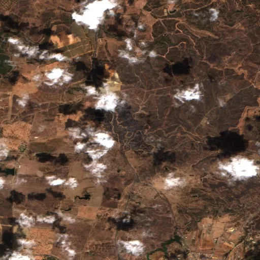 Wildfire near San Bartolomé de la Torre (Sep 16) — Sentinel-2 true color