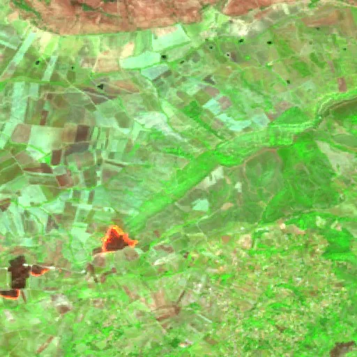 Wildfire near San Ciro-Ulmi-Filci — Sentinel-2 SWIR (fuego)