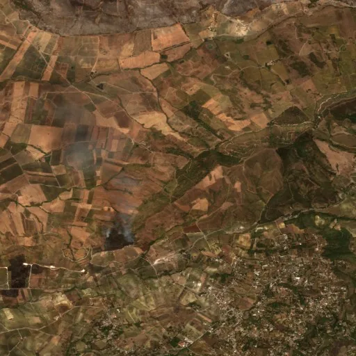 Wildfire near San Ciro-Ulmi-Filci — Sentinel-2 true color