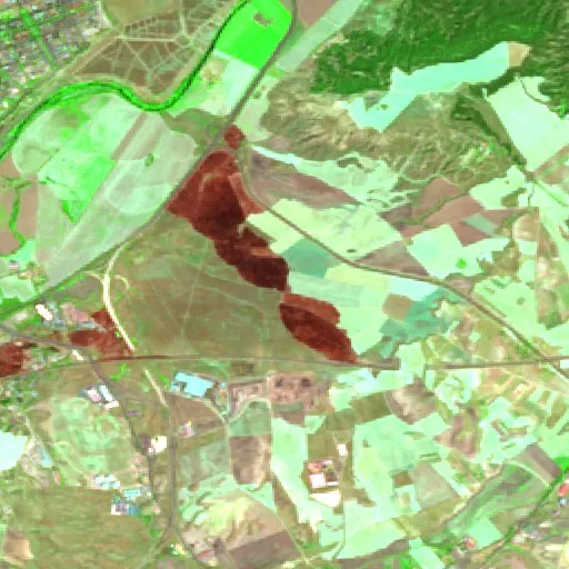 Wildfire near San Fernando de Henares — Sentinel-2 SWIR (fuego)