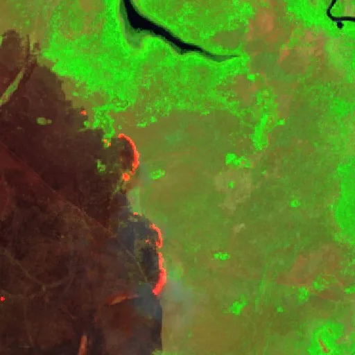 Incendio cerca de Sandolândia (28 sep) — Sentinel-2 SWIR (fuego)