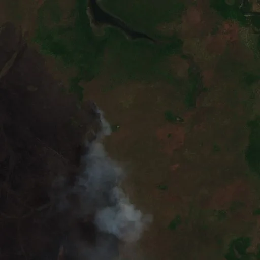 Incendio cerca de Sandolândia (28 sep) — Sentinel-2 true color