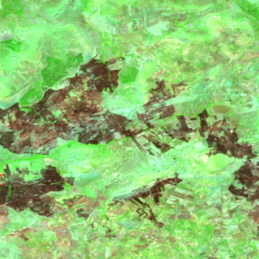 Incendio cerca de Sant'Angelo Muxaro — Sentinel-2 SWIR (fuego)