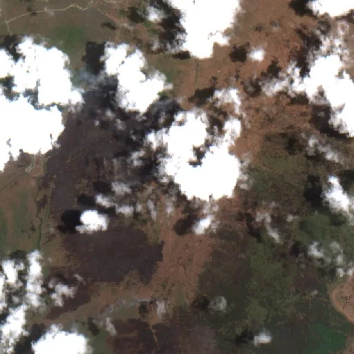 Incendio cerca de Santa Cruz do Arari — Sentinel-2 true color