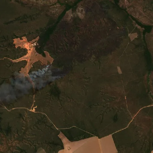 Wildfire near Santa Filomena (Aug 26) — Sentinel-2 true color