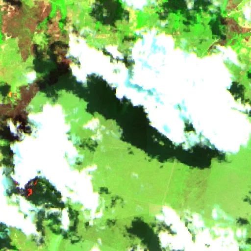 Wildfire near Santa Filomena (Sep 30) — Sentinel-2 SWIR (fuego)