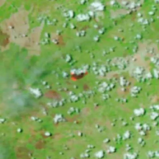 Wildfire near Santa Filomena (Oct 6) — NASA satellite