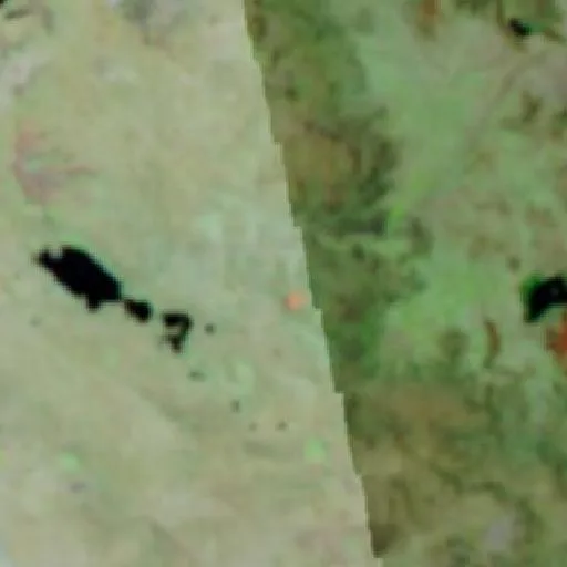 Wildfire near Santa Lucía — NASA satellite