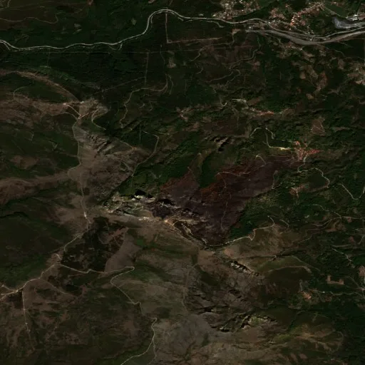 Wildfire near Santa Marta de Penaguião — Sentinel-2 true color