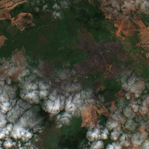 Wildfire near Santa Tereza de Goiás (Oct 7) — Sentinel-2 true color