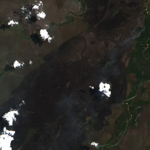 Wildfire near Santa Terezinha (Sep 21 · N) — Sentinel-2 true color