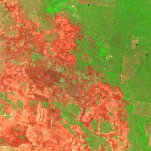 Incendio cerca de Santander Jiménez (21 ago) — Sentinel-2 SWIR (fuego)