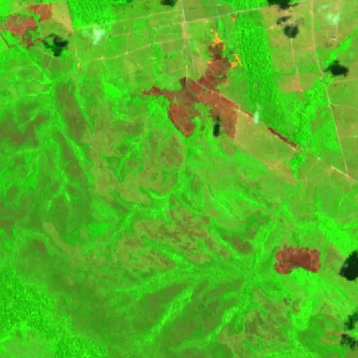 Wildfire near Santo Antônio — Sentinel-2 SWIR (fuego)