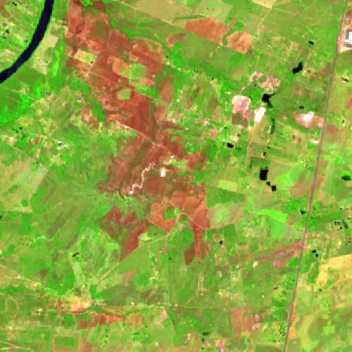 Incendio cerca de Santo Antônio do Leverger — Sentinel-2 SWIR (fuego)
